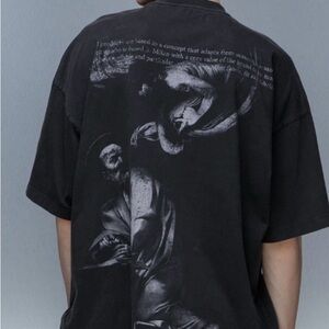 NEW Off-White OFF Ivory S.matthew Skate Logo-Print Men's T-Shirt Graphic